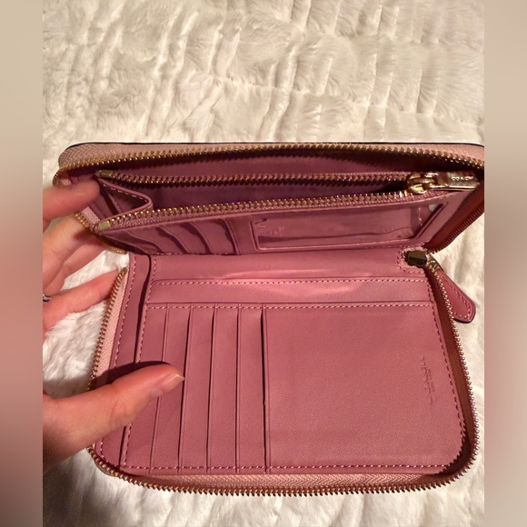 Coach Blush Butterfly Print Wallet - Picture 4 of 9